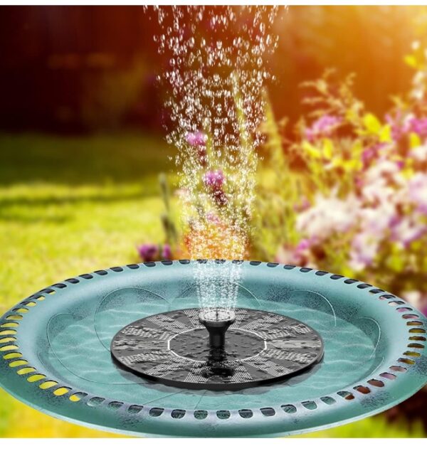 Solar Fountain Pump for Bird Bath, 1.4W Water Fountain with 6 Nozzles Solar Powered Fountain Pump for Bird Bath, Garden, Pond, Pool, Outdoor | EZ Auction