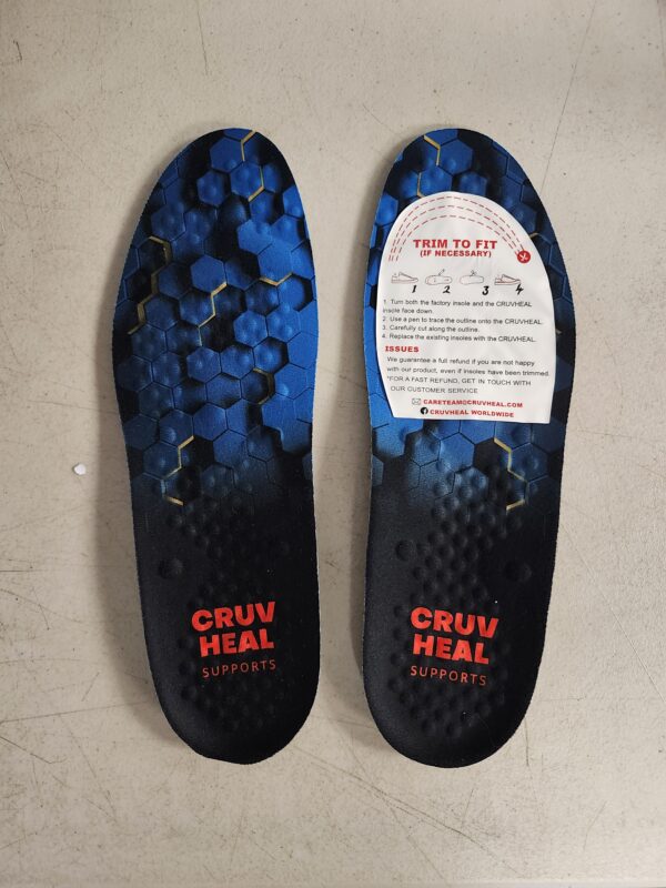 *** SIZE MEDIUM***(New) Work Comfort Orthotic Insoles - Anti Fatigue Shoe Insert Men Women - Neutral Arch - Shock Absorption - Foot Pain Relief - Work Boot Insoles (Blue Hexagons, L) | EZ Auction