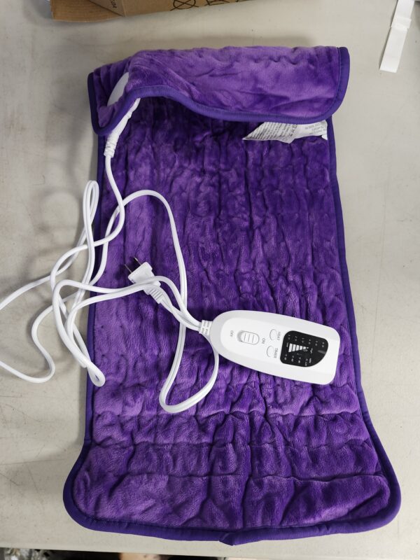 Heating Pad-Electric Heating Pads for Back,Neck,Abdomen,Moist Heated Pad for Shoulder,Knee,Hot Pad for Pain Relieve,Dry&Moist Heat & Auto Shut Off(Purple, 12''×24'') | EZ Auction