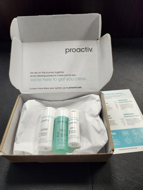 ***UNKNOWN EXPERATION***Proactiv 3 Step Acne Treatment - Benzoyl Peroxide Face Wash, Repairing Acne Spot Treatment for Face and Body, Exfoliating Toner - 30 Day Complete Acne Skin Care Kit | EZ Auction