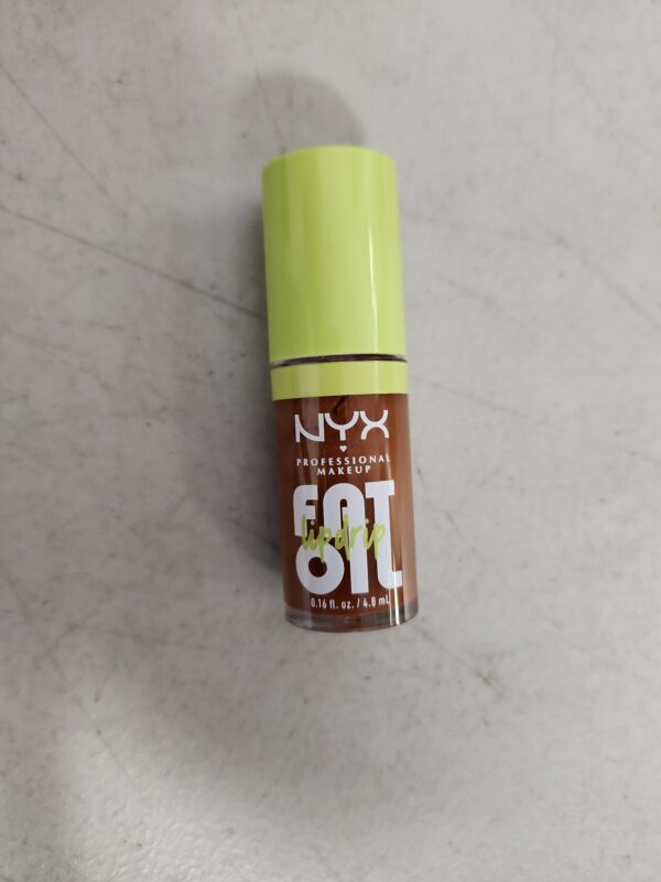 ** OPENED USED UKNOWN EXPIRATION DATE***NYX PROFESSIONAL MAKEUP Fat Oil Lip Drip, Moisturizing, Shiny and Vegan Tinted Lip Gloss - Scrollin' (Deep Caramel) | EZ Auction