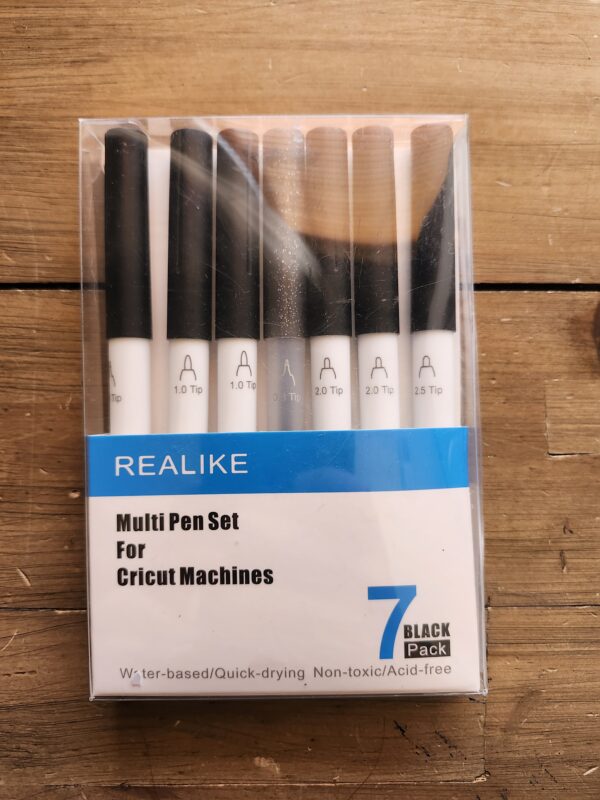 REALIKE Variety Pens for Cricut Maker 3/Maker/Explore 3/Air 2/Air,Black Pens Set of 7Pack Include Fine Point Pen,Glitter Gel, Marker, Calligraphy Writing Drawing Pens Compatible with Cricut | EZ Auction