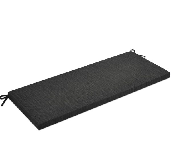 baibu 36 Inch Classic Solid Color Bench Cushion with Ties, Non-Slip Indoor Outdoor Rectangle Bench Seat Cushion Standard Size Foam Pad with Machine Washable Cover (Black, 36x15x1.5in) | EZ Auction