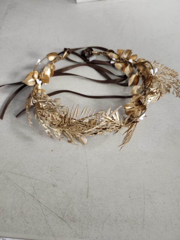 Gold Leaf Headpiece Greek Goddess Bridal Hairband Golden Leaf Flower Crown Fairy Headwear for Women Girls Party Decoration Wedding Bride Accessories | EZ Auction