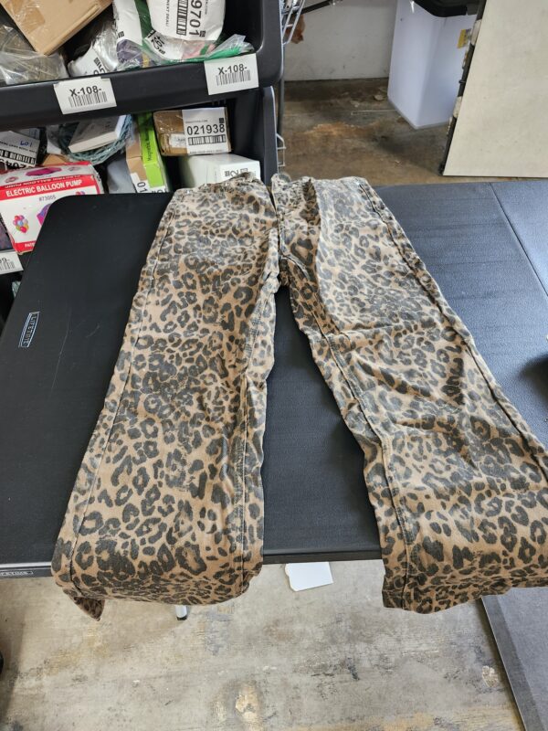 Size 28* Aelfric Eden Jeans for Women High Waist Leopard Print Jeans Cheetah Pants Straight Leg Unisex Sizing | EZ Auction