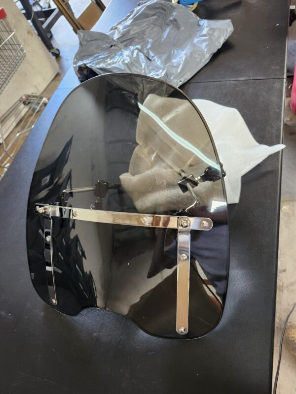 MAD HORNETS Large Windshield Windscreen for 19"x17" Harley Suzuki Yamaha Kawasaki Gray | EZ Auction