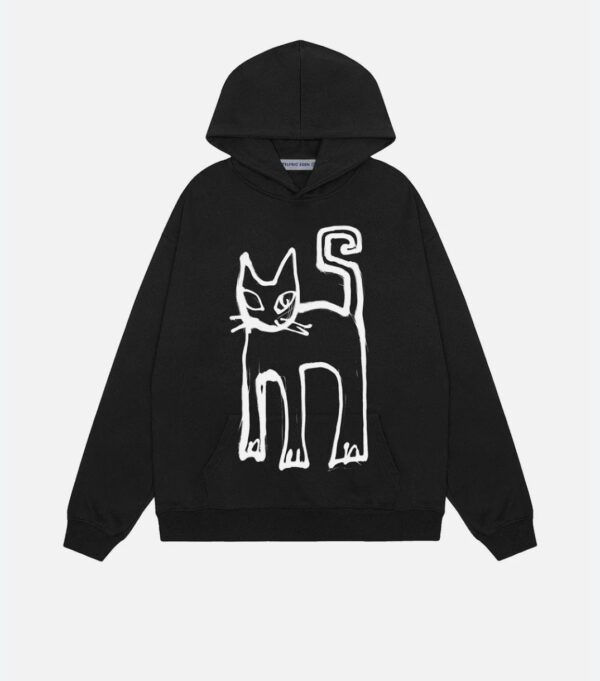 SIZE L* Aelfric Eden Cute Cat Print Hoodie | EZ Auction