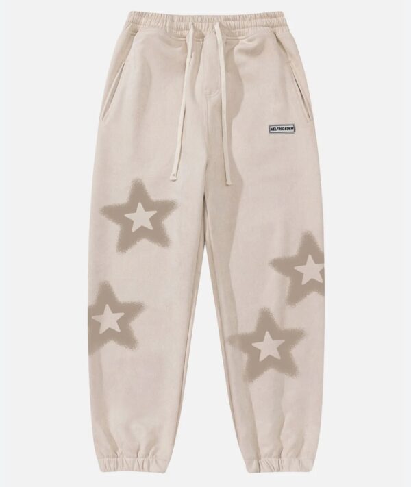 SIZE S* Aelfric Eden Star Print Drawstring Sweatpants | EZ Auction