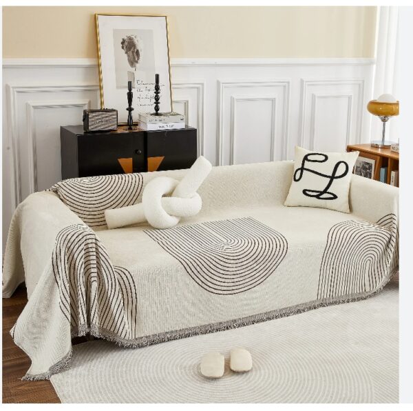 Reversible Comfort Sofa / Couch Cover, Mocha Elegance 180*420cm | EZ Auction