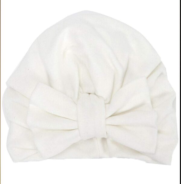 Newborn Girls Boys Bowknot Sleep Cap Headwear Hat Winter Warm Cap Baby Wash Set | EZ Auction