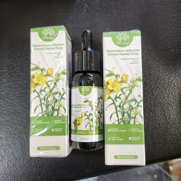 Clear Breath Dendrobium & Mullein Extract Herbal Drops,Herbal Lung Health Essence,Dendrobium Mullein Extract for Lung Care,Suitable for Daily (2pcs) | EZ Auction