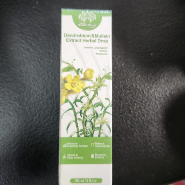 ***ONLY ONE PIECE*** Clear Breath Dendrobium & Mullein Extract Herbal Drops,Herbal Lung Health Essence,Dendrobium Mullein Extract for Lung Care,Suitable for Daily | EZ Auction