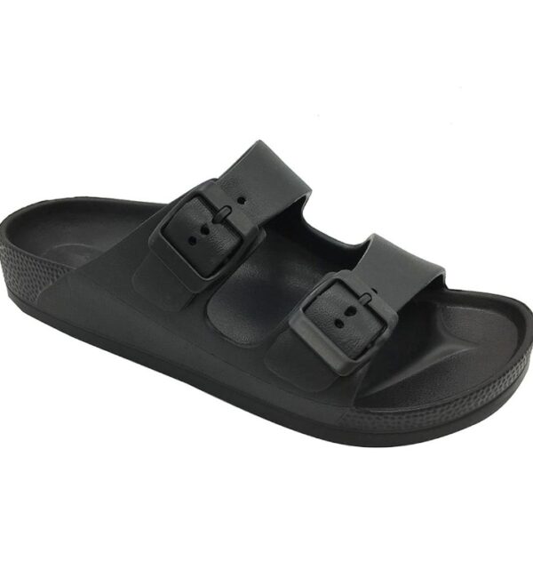 SIZE 8* FUNKYMONKEY Men's Comfort Slides Double Buckle Adjustable EVA Flat Sandals | EZ Auction