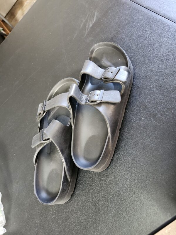 SIZE 8* FUNKYMONKEY Men's Comfort Slides Double Buckle Adjustable EVA Flat Sandals | EZ Auction