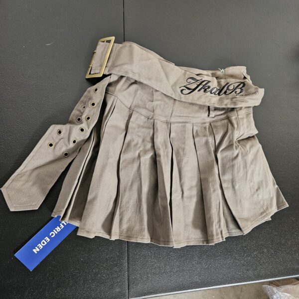 SIZE XS*IMAGEN FOR REFERENCE* Women's Y2K Low Waist Buckle Pleated Short A Line Skirt | EZ Auction