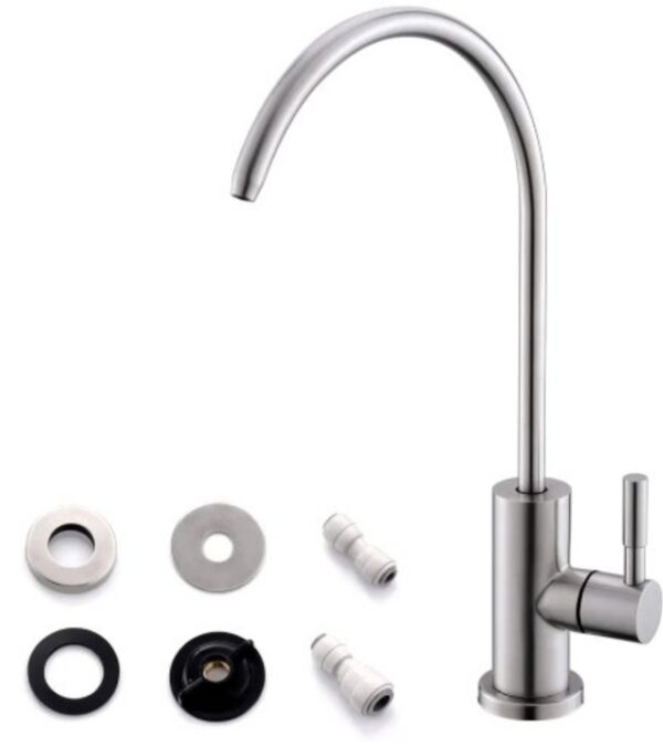 WEWE Drinking Water Faucet for Kitchen Sink, Kitchen Water Filter Faucet Stainless Steel for Reverse Osmosis or Water Filtration System Beverage Non-Air Gap RO Faucet Brushed Nickel Finish | EZ Auction