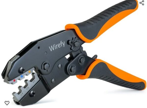 Wirefy Crimping Tool For Insulated Electrical Connectors - Ratcheting Wire Crimper Tool - Crimping Pliers - Ratchet Terminal Crimper - Wire Crimping Tool | Crimper Tool Electrical and Crimp Tool | EZ Auction