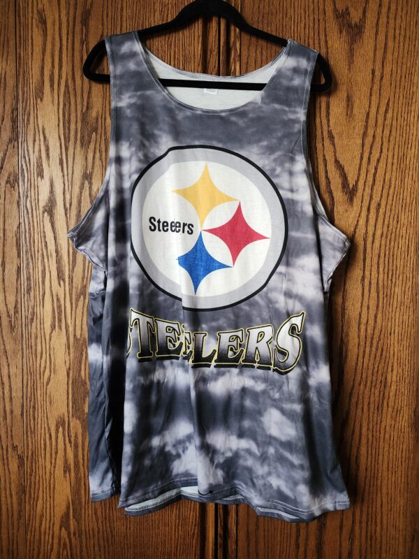 ***2XL***47 PITTSBURGH STEELERS MENS GREY BIG LEAGUER SHORT SLEEVE TANK TOP | EZ Auction