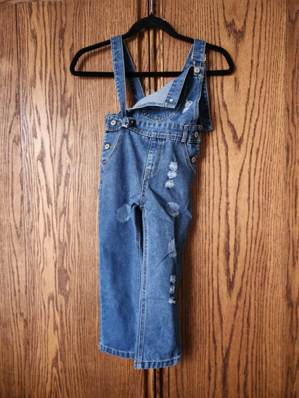 ***Looks Like A Size 6-7 Kids***KIDSCOOL SPACE Girls Boys Denim Ripped Overalls,Washed Distressed Cotton Jean Pants | EZ Auction