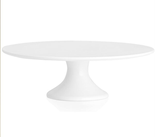 Kanwone 12-Inch Porcelain Round Cake Stand, Cake Plate, Dessert Stand, Cake Stand for Party, Home Decorating Stand, White | EZ Auction