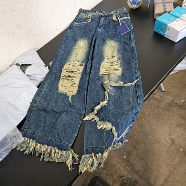 *** SIZE 26 ***Hopecn Women Baggy Jeans Y2K Aesthetic High Waisted Wide Leg Pants 90S Vintage Streetwear Fashion Casual Clothes. | EZ Auction