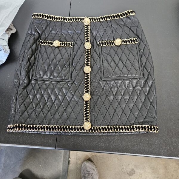 *** SIZE M*** LUXEDRESS Leather Chain Mini Skirt | EZ Auction