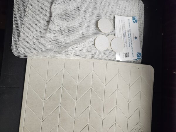 Kestava Living Premium Diatomite Stone Bath Mat - Large Non-Slip Shower Mat for Bathroom - Absorbent and Quick Drying - Natural Stone Design for Spa-Like Experience - Stylish and Easy to Clean | EZ Auction