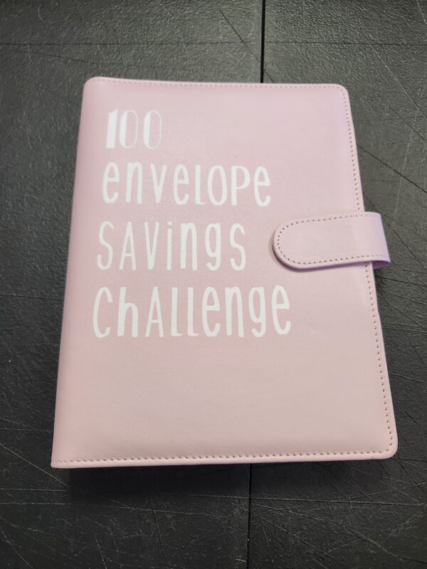 100 Envelope Money Saving Challenge Binder, Fun and Easy Way to Save $5,050, Budget Book with Cash Envelopes for Office, Home, School (Pink) | EZ Auction