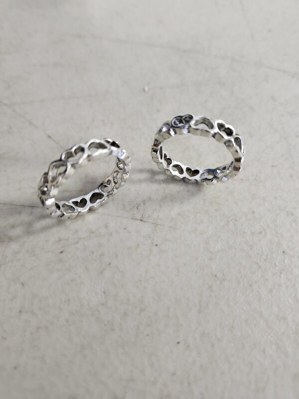 *** 2 PACK SIZE 10-10.5***Eternity Heart Love Promise Cute Ring New .925 Sterling Silver Band Sizes 3-10 | EZ Auction