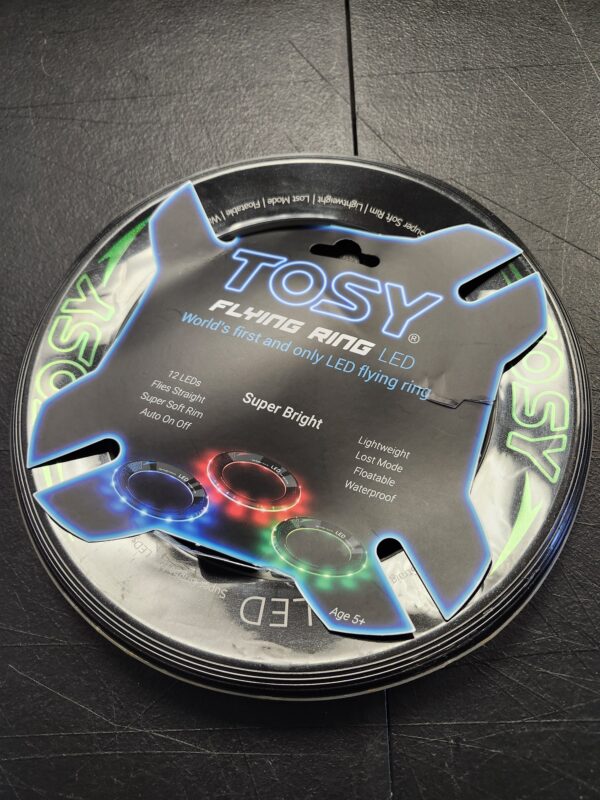 TOSY Flying Ring - 12 LEDs, Super Bright, Soft, Auto Light Up, Safe, Waterproof, Lightweight Frisbee, Cool Birthday, Camping, Easter Basket Stuffers & Outdoor/Indoor Gift Toy for Boys/Girls/Kids | EZ Auction