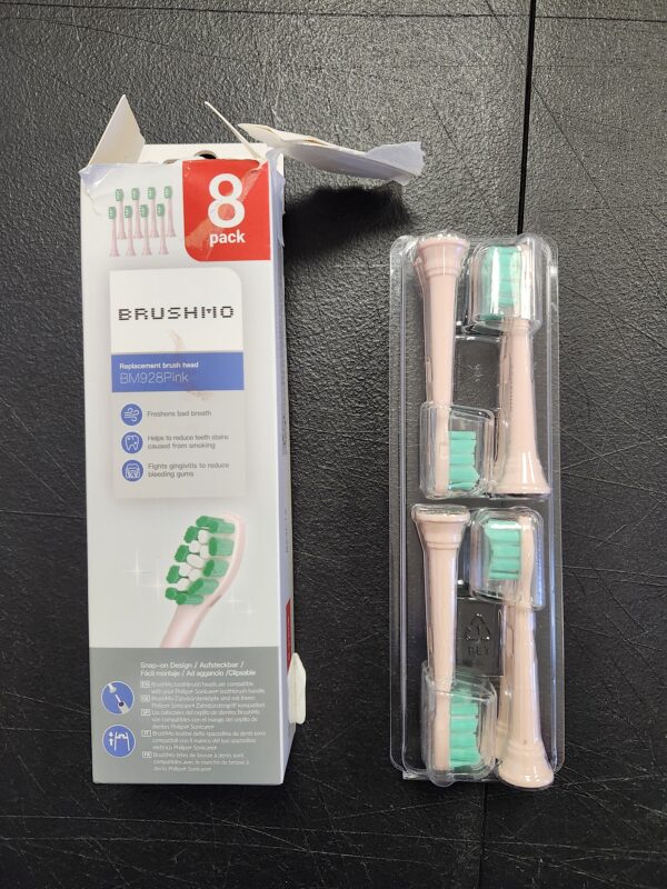 Brushmo Replacement Toothbrush Heads Compatible with Philips Sonicare Electric Toothbrush, Pink, 8 Pack | EZ Auction