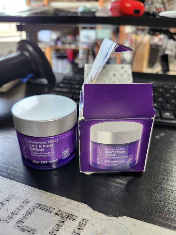 Andalou Naturals Hyaluronic Dmae Lift Firm Skin Cream, Face Moisturizer with Anti Aging Antioxidants, Hydrating, Helps Reduce Fine Lines and Wrinkles, 1.7 Ounce | EZ Auction