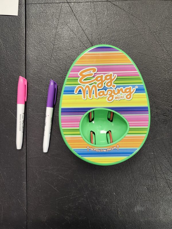 *** MISSING RED,GREEN, YELLOW & BLUE MARKERS***The EggMazing Easter Egg Mini Decorator Kit Arts and Crafts Set - Includes Egg Decorating Spinner and 6 Markers [Packaging May Vary] | EZ Auction