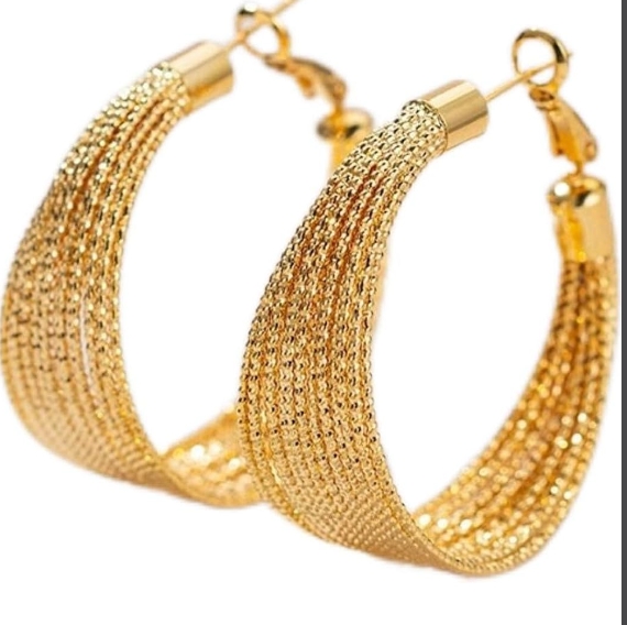 Chunky Gold Hoop Earrings For Women 14k Gold Plated Thick Hoop Earrings ...