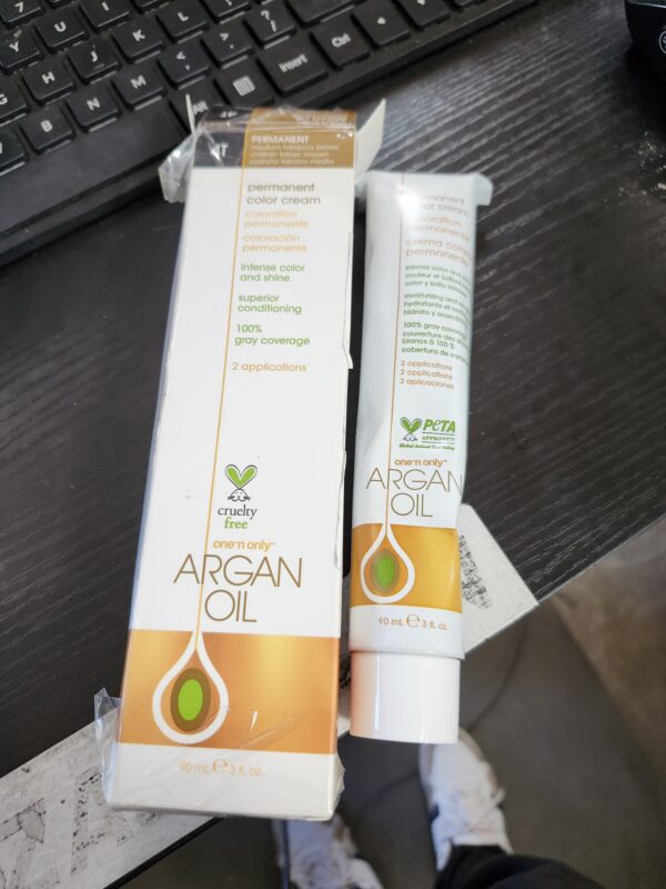 One n Only Argan Oil Permanent Color Cream - 4T Medium Tobacoo Brown Hair Color Unisex 3 oz | EZ Auction