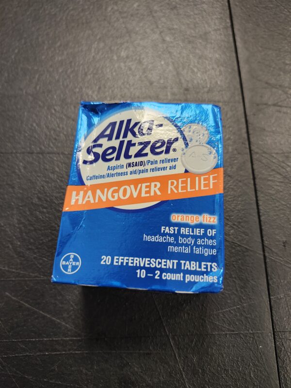 Alka-Seltzer Hangover Relief Effervescent Tablets Formulated for Fast Relief of Headaches, Body Aches and Mental Fatigue, 20CT | EZ Auction