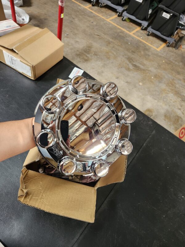 ONE Rear F250 F350 SD 4x4 Chrome Wheel Center Hub Caps 8 Lug Rim Lug Cover Hubs | EZ Auction