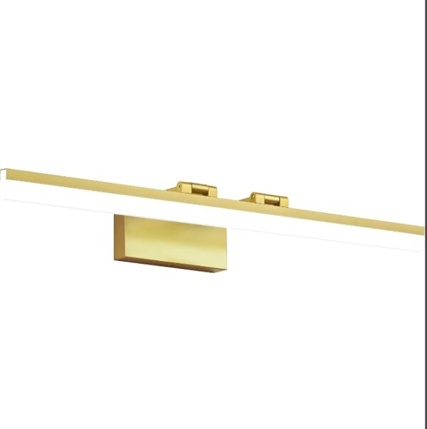 SOLFART 31.5 inch Dimmable LED Modern Golden Bathroom Vanity Lights LED Over Mirror Fixture Acrylic | EZ Auction