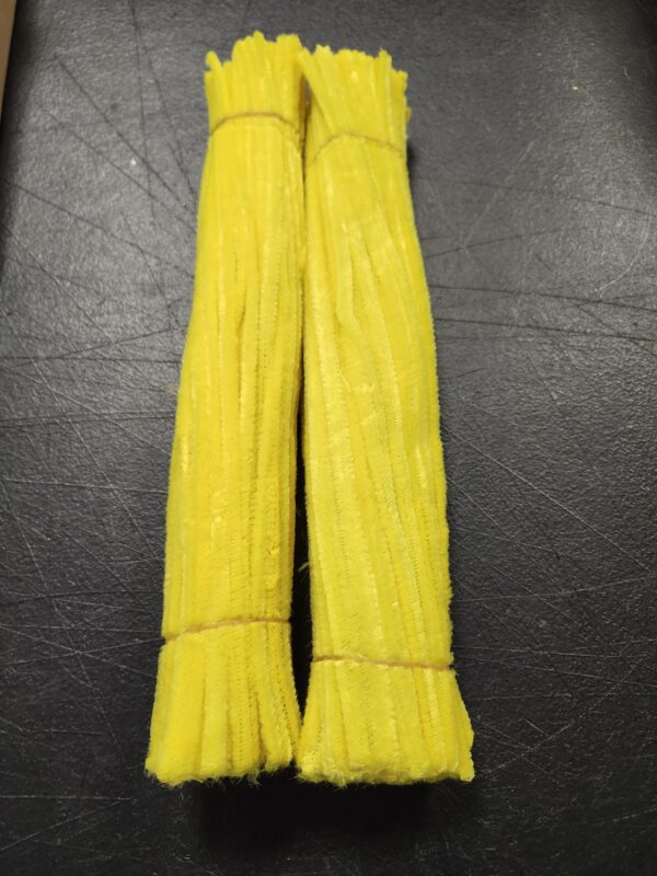 Yellow Pipe Cleaners 100 Pieces Chenille Stems for DIY Art Decorations Creative Craft (6 mm x 12 Inch) | EZ Auction