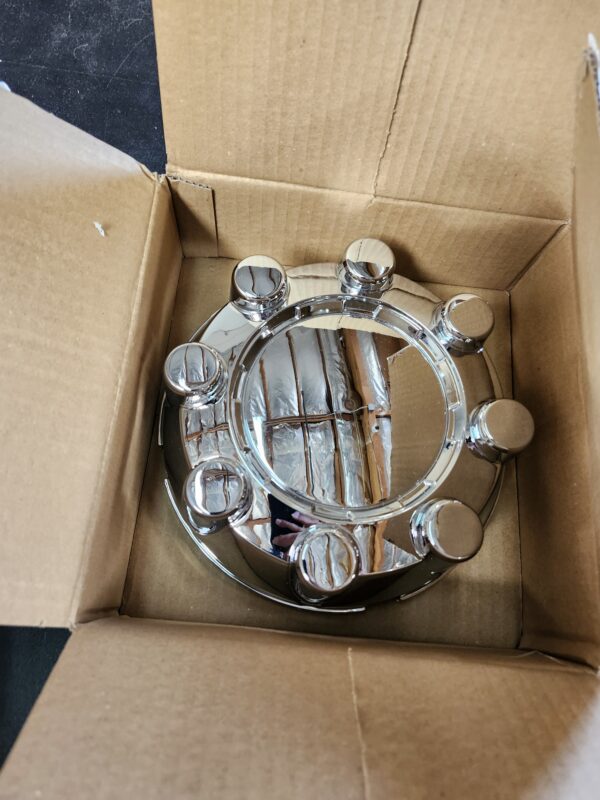 ONE Rear F250 F350 SD 4x4 Chrome Wheel Center Hub Caps 8 Lug Rim Lug Cover Hubs | EZ Auction