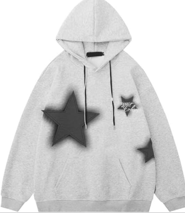 *** SIZE S *** Men's Hoodies Fashion Oversized Hip Hop with Star Patches | EZ Auction