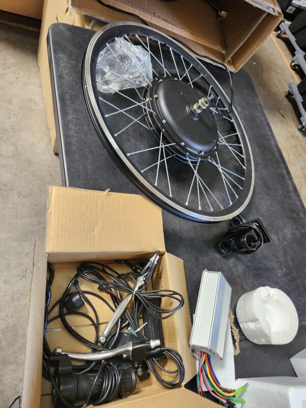 Mountain Bike E-Bike Conversion Kit with 48V 1500W Motor 26 Inch Wheel KT-LCD5 Meter, Electric Wheel Kit with Intelligent Controller(Cassette flywheel) | EZ Auction