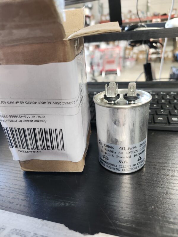 CBB65 Run Capacitor 250VAC 250V AC 40uF 40MFD 40 uF MFD 40/70/21 C.P2/S2 50/60Hz 10000AFC | EZ Auction