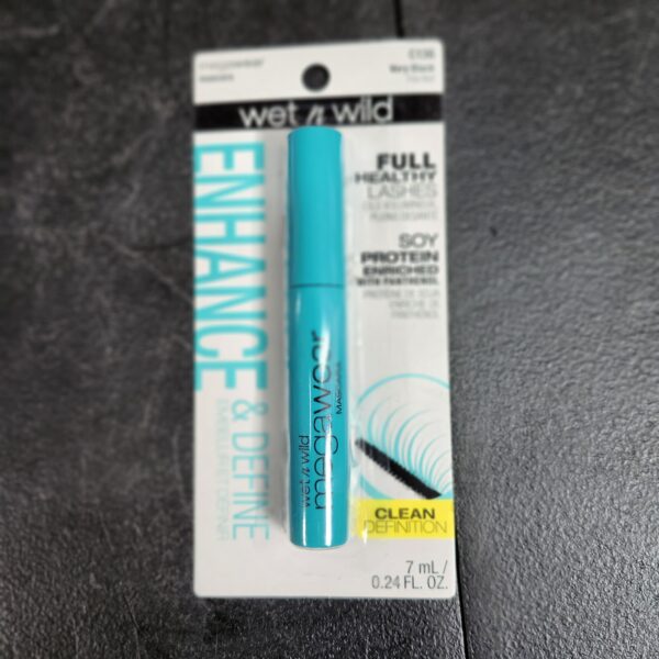 wet n wild Enhance and Define Megawear Mascara, Gentle Gel Volumizing Formula that Promotes Full & Healthy Lashes, Enriched with Soy Protein & Panthenol, Cruelty-Free & Vegan - Black | EZ Auction