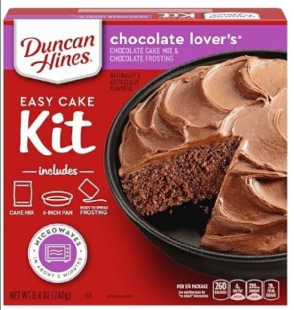 ****EXP NOV 29- 24 *** Duncan Hines Easy Cake Kit Chocolate Lover's Cake Mix, 8.4 oz | EZ Auction