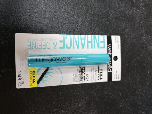 wet n wild Enhance and Define Megawear Mascara, Gentle Gel Volumizing Formula that Promotes Full & Healthy Lashes, Enriched with Soy Protein & Panthenol, Cruelty-Free & Vegan - Black | EZ Auction