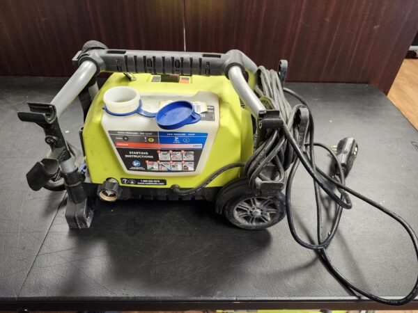 *** USED UNABLE TO TEST MISSING HOSE, ANRYOBI RY1419MTVNM 1900 PSI 1.2 GPM Cold Water Wheeled Electric Pressure Washer | EZ Auction