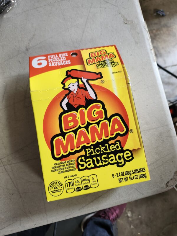 BB 06-04-2024* Penrose Big Mama Pickled Sausages, 2.4 Ounce, 6 Pack | EZ Auction