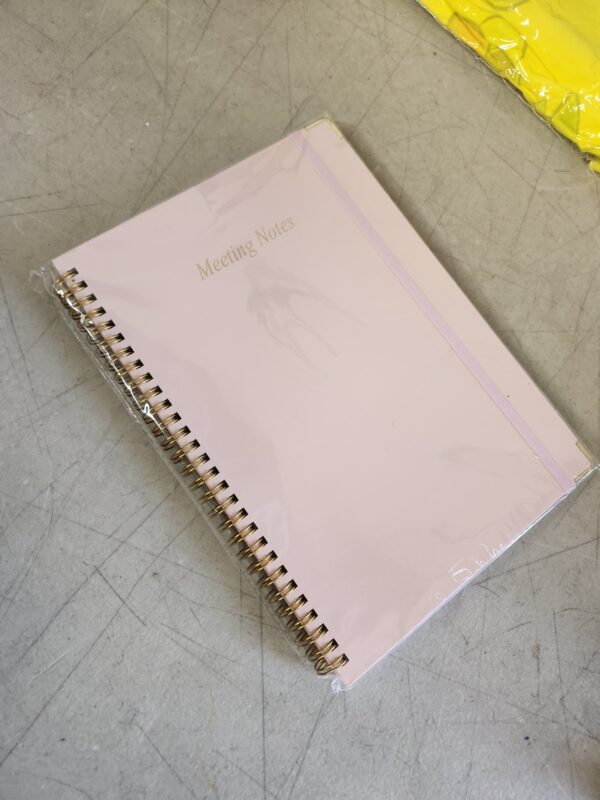 PINK* GuanQiao Meeting Notebook for Work with Action Items,Hardcover Spiral Meeting Notes for Note Taking,Professionally Office/Business/Schools Agenda for Men/Women,160 Pages,7 x 10, Pink | EZ Auction