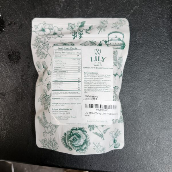 *** EXP 08-2025 *** Lily of the Valley Lime Fruit Powder - Ideal for Cooking & Baking - Flavoring Agent - Soury Flavor - Vegan & Gluten-Free - Packed in Resealable Pouch (8oz, 226g) | EZ Auction